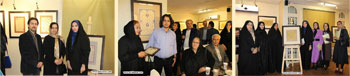 گزارش جامع تصویری از چهارمین نمایشگاه آثار خوشنویسی خط نسخ هنرمند ارجمند خانم مهرناز قربانپور در گالری ترانه باران فروردین 95