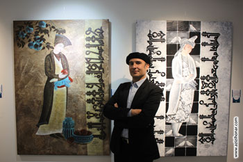 گزارش تصویری از افتتتاحیه ی نمایشگاه نقاشیخط گروه آرشید با عنوان سلوک رنگ و خط در گالری برسام مهرماه1395 