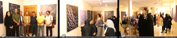 گزارش تصویری از افتتاحیه نمایشگاه آثار نقاشیخط خانم نیر مصری پور با عنوان چرا رفتی، در نگارخانه نقش و خط، تیرماه 1396