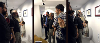 گزارش مصور از افتتاحیه نمایشگاه خوشنویسی سرمشق های سرکلاسی استاد محمد سعید نقاشیان با عنوان " سِرِّ مشق " با حضور استاد حمید عجمی