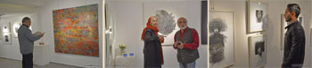 گزارش تصویری از نمایشگاه آثار نقاشیخط و طراحی محسن کرمی با عنوان هورخش در نگارخانه مژده