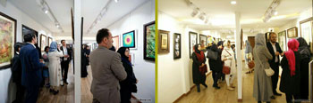 گزارش تصویری نمایشگاه نقاشیخط و خوشنویسی باربد یزدانی و هنرجویان با عنوان دورهمی در نگارخانه بهارک