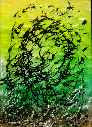 نمایشگاه آثار نقاشیخط هنرمند ارجمند مهران توکلیان در داراب