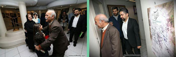 گزارش تصویری از نمایشگاه آثار شکسته نستعلیق علیرضا زندی دشت بیاض در نگارخانه آتشزاد