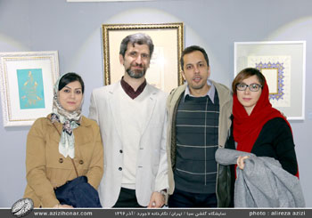 گزارش تصویری از نمایشگاه گروهی آثار نگارگری، تذهیب، گل و مرغ و تشعیر جمعی از هنرجویان استاد محمد مرادی با عنوان گلشن سبا در گالری لاجورد- آذرماه1396