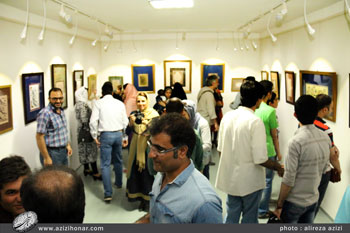 گزارش تصویری از افتتاحیه نمایشگاه گروهی خوشنویسی حضور مجلس انس در گالری لاجورد