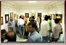 گزارش تصویری از افتتاحیه نمایشگاه گروهی خوشنویسی حضور مجلس انس در گالری لاجورد 