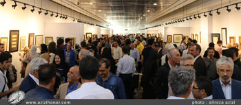 بخش سوم تصاویر مراسم افتتاحیه نمایشگاه آثار استادان، هنرمندان و هنرجویان خط شکسته معاصر در برج میلاد تهران با عنوان سماع شکسته - شهریور 1396
