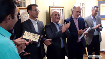 گزارش مصور از مراسم افتتاحیه نمایشگاه آثار خوشنویسی استاد علی اشرف صندوق آبادی با عنوان نقش مهر در گالری ترانه باران