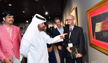 گزارش تصویری از حضور آقای عباس رحیمی مبدع نگارینه خط در فستیوال هنری قطر و برگزاری مستر کلاس توسط ایشان