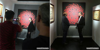گزارش تصویری از نمایشگاه آثار نقاشیخط هنرمند گرامی روح الله حسین زاده قالهری با عنوان از نقش عشق در گالری مایا کاشان