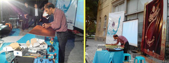 برگزاری کارگاه نقاشیخط هنرمندان حسن ترابی ، سید کمال الدین علوی و محسن سلیمانی در هفته نکوداشت اصفهان
