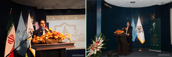 برگزاری مراسم اهدای تندیس و لوح ثبت میراث زنده بشری به استاد غلامحسین امیرخانی در مجموعه سعدآباد