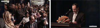 گزارش مصور ار مراسم رونمایی از کتاب عرصه سیمرغ به همراه نمایشگاه آثار خوشنویسی استاد غلامحسین امیرخانی در مجموعه سعد آباد تهران