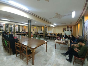 نشست اعضای انجمن خوشنویسان خوانسار با حضور اساتید یدالله کابلی و محمد حیدری به مناسبت هفته خوشنویسی