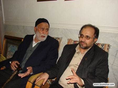 زنده یادان : استاد کریم محمد ابراهیمی و حاج حسن خان شیرکوند در انجمن خوشنویسان پیشوا
