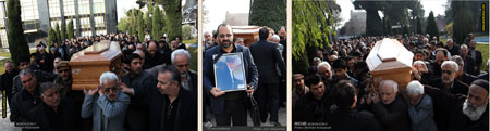 پیکر استاد اکبر صابونچی راد از مقابل تالار وحدت به سمت قطعه هنرمندان بهشت زهرای تهران تشییع گردید